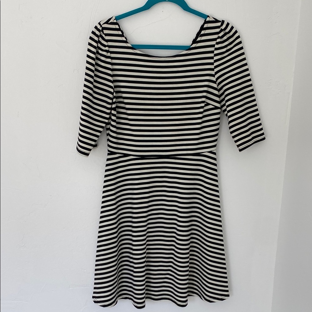 Black and White Striped Dress